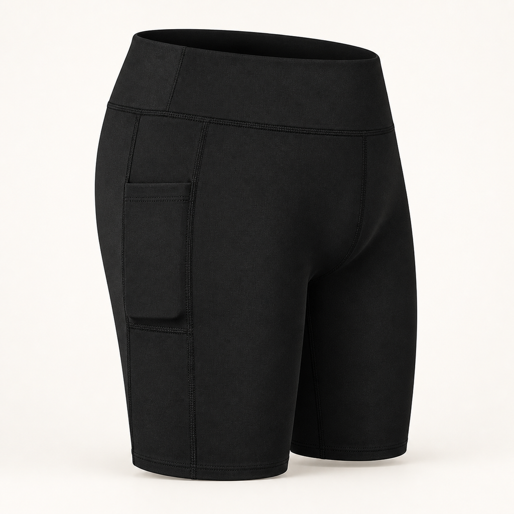 Women’s Stretch Yoga Shorts with Phone Pocket