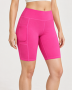 Women’s Stretch Yoga Shorts with Phone Pocket