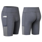 Women’s Stretch Yoga Shorts with Phone Pocket