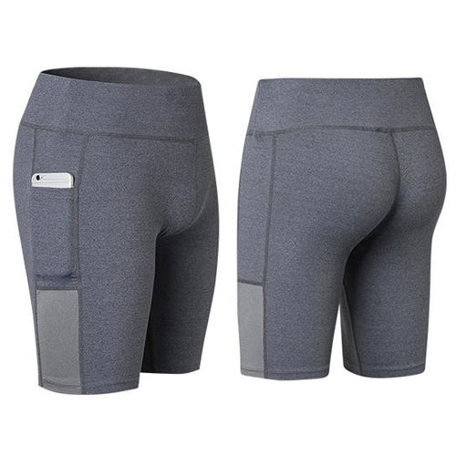 Women’s Stretch Yoga Shorts with Phone Pocket