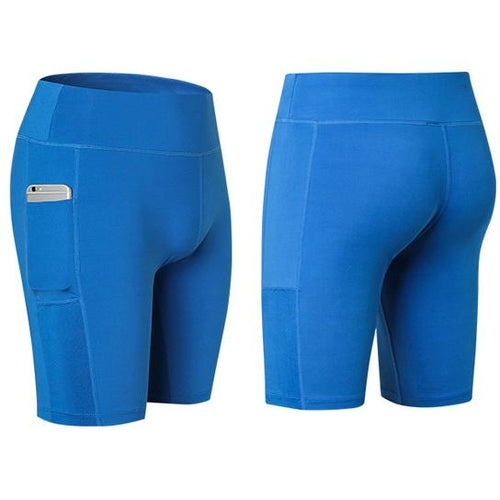 Women’s Stretch Yoga Shorts with Phone Pocket