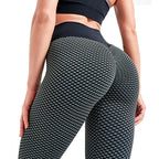 Butt Lifting Yoga Leggings – High Waist, Tummy Control & Honeycomb Texture